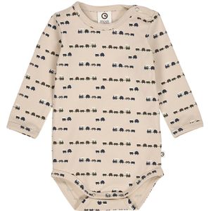 Müsli Romper l/s - Train - Oak/Root/Deep Green - Müsli - 62 - Romper L/S