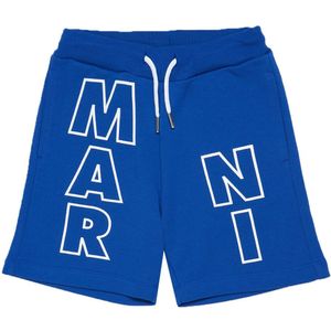 Marni Sweatshorts - Blauw m. Wit - Marni - 12 jaar (152) - Shorts