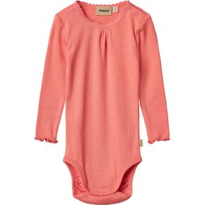 Wheat Romper L/æ - Rib - Veel - Light Coral - Wheat - 56 - Romper L/S