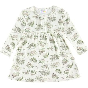 Joha Jurk - Wol/Zijde - Off White m. Bomen - Joha - 60 - Jurk