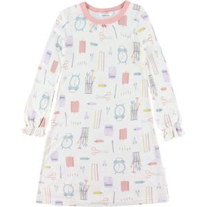 Joha Nachthemd - Viscose/Bamboe - Off White m. Print - Joha - 90 - Nachthemd