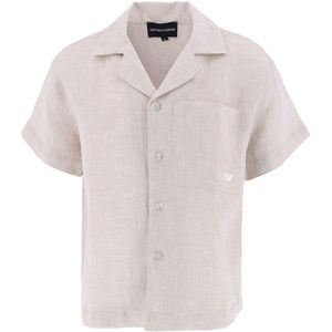 Emporio Armani Overhemd - Beige - Emporio Armani - 12 jaar (152) - Hemd S/S