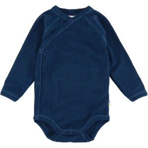 Joha Wikkelromper l/s - Wol - Rib - Donker Turkoois - Joha - 40 - Romper L/S