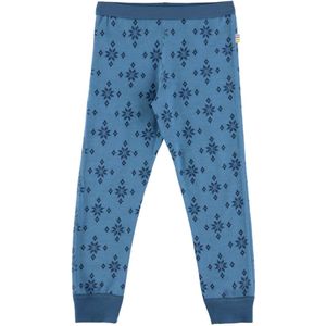 Joha Leggings - Wol/Katoen - Blauw m. Sneeuwvlokken - Joha - 90 - Leggings - Wol