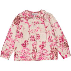 Christina Rohde Overhemd - Grijs m. Roze Print - Christina Rohde - 7 jaar (122) - Overhemd
