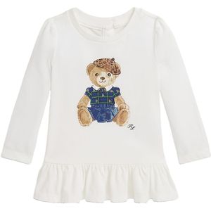 Polo Ralph Lauren Blouse - Wit m. Knuffel - Polo Ralph Lauren - 1½ jaar (86) - Shirts