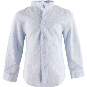 Emporio Armani Overhemd - Blauw/Wit Gestreept - Emporio Armani - 16 jaar (176) - Overhemd