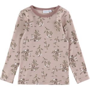 Name It Blouse - Wol - NmfWillow - Shadow Grijs/Lange bloemen - Name It - 2 jaar (92) - Shirts