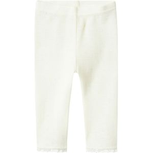 Name It Leggings - Wol - NbfWang - Snow White m. Pointelle - Name It - 50 - Leggings - Wol