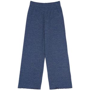 The New Broek - Rib - TnRina - Glitter - Breed - Navy Blazer - The New - 3-4 jaar (98-104) - Broeken - Katoen