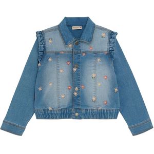 Minymo Denim Jas m. Borduurwerk - Blue Mist - Minymo - 5 jaar (110) - Spijkerjas
