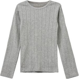 Sofie Schnoor Blouse - PetriciaSY Pointelle - Grijs Gevlekt m. P - Sofie Schnoor - 4 jaar (104) - Shirts