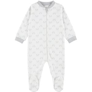 Fixoni Pyjamapak m. Rits/Voet - Grey Melange - Fixoni - 1 jaar (80) - Pyjamapak