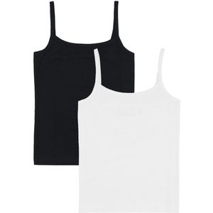Hound Tops - HdAlma - 2-pack - Zwart/Wit - Hound - 12 jaar (152) - Tanktop