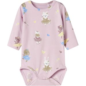 Name It Romper L/æ - NbfVandora - Winsome Orchid/Ballerina's - Name It - 1 jaar (80) - Romper L/S