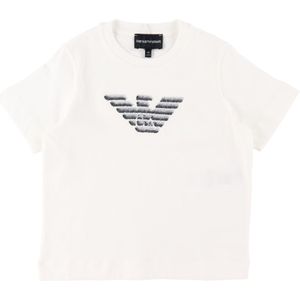 Emporio Armani T-Shirt - Wit m. Logo - Emporio Armani - 8 jaar (128) - T-Shirts