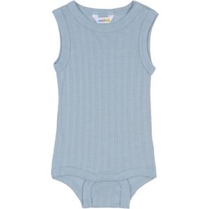 Joha Romper u/æ - Wol/Zijde - Dusty Blauw - Joha - 50 - Romper Mouwloos