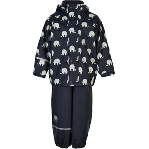 CeLaVi Regenkleding - PU - Dark Navy m. Olifanten - CeLaVi - 130 - Regenkleding