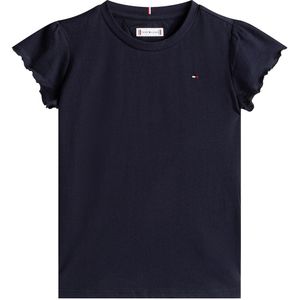 Tommy Hilfiger T-Shirt - Essential Ruffle - Desert Sky Blue - Tommy Hilfiger - 4 jaar (104) - T-Shirts