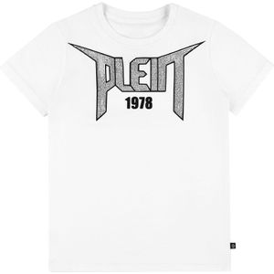 Philipp Plein T-Shirt - 1978 - Wit m. Strass - Philipp Plein - 12 jaar (152) - T-Shirts
