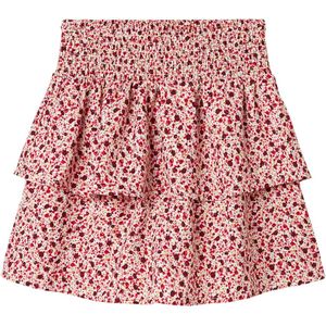Name It Rok - NkfKanva - Bright White/Flower - Name It - 6 jaar (116) - Rok