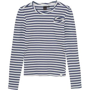 Indiaas Blue Jeans Blouse - Rib - Blauwdruk m. Strepen - Indian Blue Jeans - 12 jaar (152) - Shirts