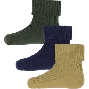 Minymo Sokken - 3-pack - Rib - Agave Green - Minymo - 11/14 - Sokken