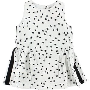 Molo Jurk - Carmen - Wit m. Zwart Sterren - Molo - 62/68 - Jurk