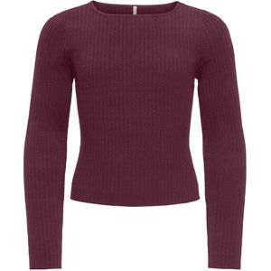 Kids Only Blouse - Gebreid - Rib - KogIbi - Mauve Wine/Solid - Kids Only - 7-8 jaar (122-128) - Shirts