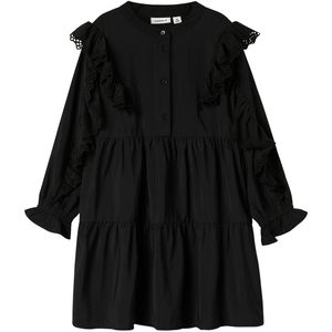 Name It Jurk - Viscose/Nylon - NkfNoparia - Zwart - Name It - 9 jaar (134) - Jurk