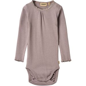 Wheat Romper l/s - Rib - Dusty Purple - Wheat - 62 - Romper L/S
