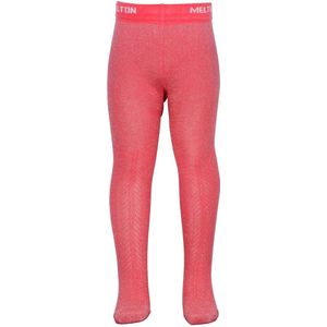Melton Panty's - Roze m. Glitter/Patroon - Melton - 56/62 - Panty's