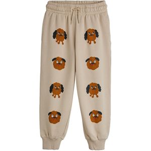 Mini Rodini Joggingbroek - Hondjes - Beige - Mini Rodini - 4-5 jaar (104-110) - Joggingbroek