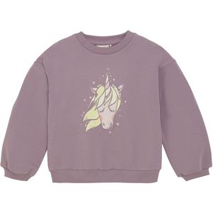 Minymo Sweatshirt - Elderberry m. Print - Minymo - 4 jaar (104) - Sweatshirt