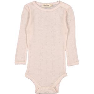MarMar Romper l/s - Wol - Benedikte - Roze Dahlia - MarMar - 68 - Romper L/S