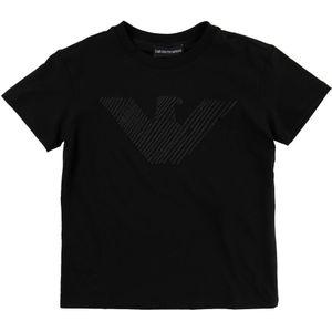 Emporio Armani T-Shirt - Zwart m. Logo - Emporio Armani - 8 jaar (128) - T-Shirts