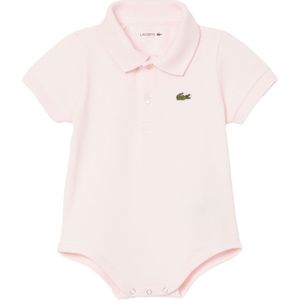 Lacoste Romper k/a - Piqué - Flamingo m. Logo - Lacoste - 12 mnd - Romper S/S