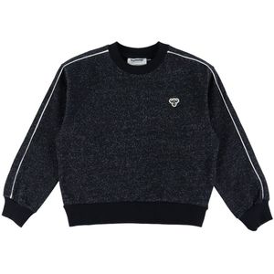 Hummel Sweatshirt - hmlJR Loose - Zwart m. Glitter - Hummel - 4 jaar (104) - Sweatshirt