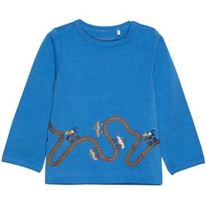 Minymo Blouse - Vallarta Blue m. Rijweg - Minymo - 56 - Shirts