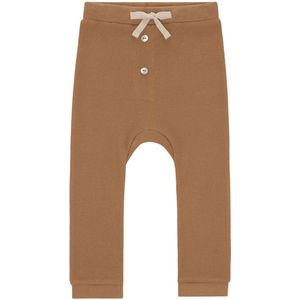 Monsieur Mini Broek - Baggy wafel - Brown Sukkel - Monsieur Mini - 9-12 mnd - Broeken - Katoen