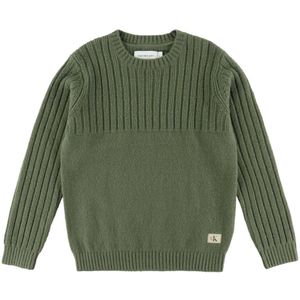 Calvin Klein Blouse - Gebreid - Dusty Olive - Calvin Klein - 8 jaar (128) - Shirts
