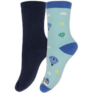 Melton Sokken - George - 2-pack - Navy/Lichtblauw - Melton - 15/16 - Sokken