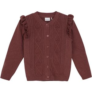 Minymo Cardigan - Gebreid - Rose Brown - Minymo - 4 jaar (104) - Cardigan