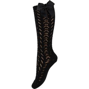 Condor Kniesokken m. Vlinderdas - Gebreid - Zwart - Condor - 0-3 mnd - Sokken