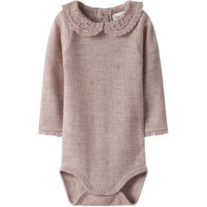 Merino Wol - Romper - Lange Mouwen - Knoopsluiting - Drukknoopsluiting in het Kruis