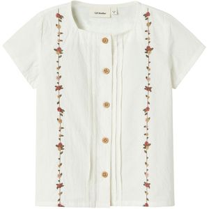 Lil' Atelier - NmfJolene - Overhemd - Coconut Melk met Bloemen