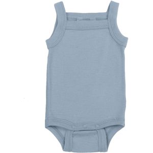 Joha Romper u/æ - Wol - Dusty Blauw - Joha - 60 - Romper Mouwloos