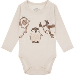 Hust and Claire Romper l/s - Wol/Bamboe Viscose - Baloo - Frans  - Hust and Claire - 62 - Romper L/S