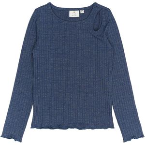 The New Blouse - TnRina - Rib - Glitter - Navy Blazer - The New - 7-8 jaar (122-128) - Shirts