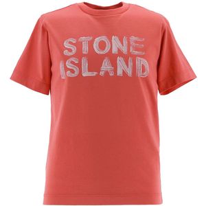 Stone Island T-Shirt - Geranio m. Print - Stone Island - 8 jaar (128) - T-Shirts